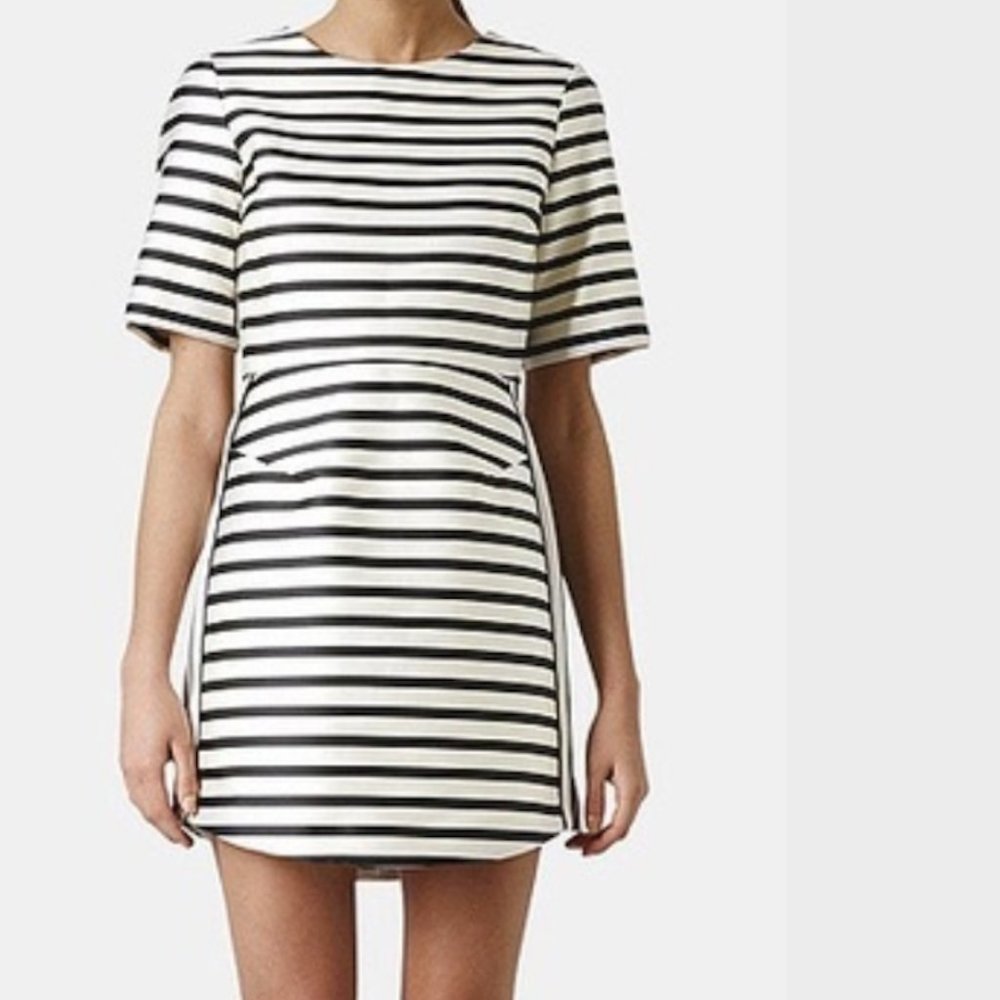 TOPSHOP striped Beyonce dress